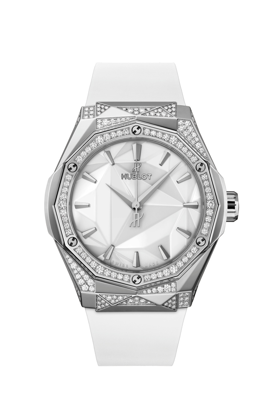 Hublot 550.NS.2200.RW.1804.ORL20 : Classic Fusion Orlinski 40 Titanium - Alternative Pavé / White / Rubber