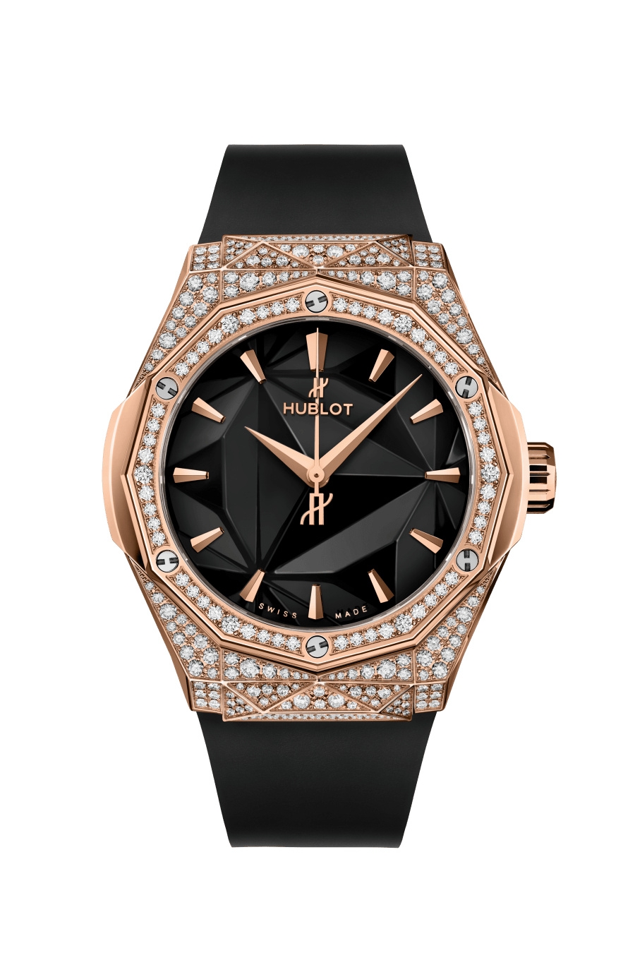 Hublot 550.OS.1800.RX.1604.ORL19 : Classic Fusion Orlinski 40 Kng Gold - Pavé / Black / Rubber