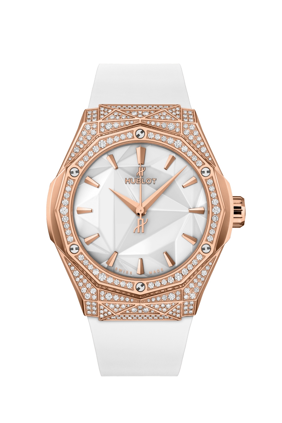 Hublot 550.OS.2200.RW.1604.ORL20 : Classic Fusion Orlinski 40 Kng Gold - Pavé / White / Rubber