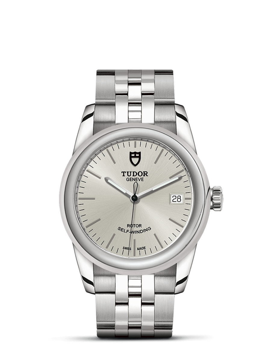 Tudor 55000-0005 : Glamour Date 36 Stainless Steel / Silver / Bracelet