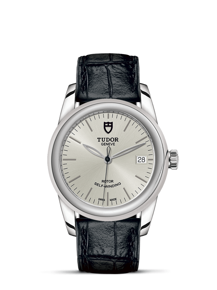 Tudor 55000-0042 : Glamour Date 36 Stainless Steel / Silver / Strap