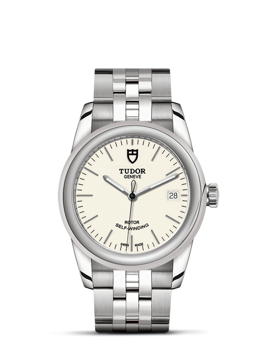 Tudor 55000-0103 : Glamour Date 36 Stainless Steel / Opaline / Bracelet