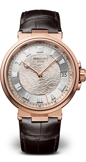 Breguet 5517BR/12/9ZU : Marine 5517 Rose Gold / Silver / Alligator