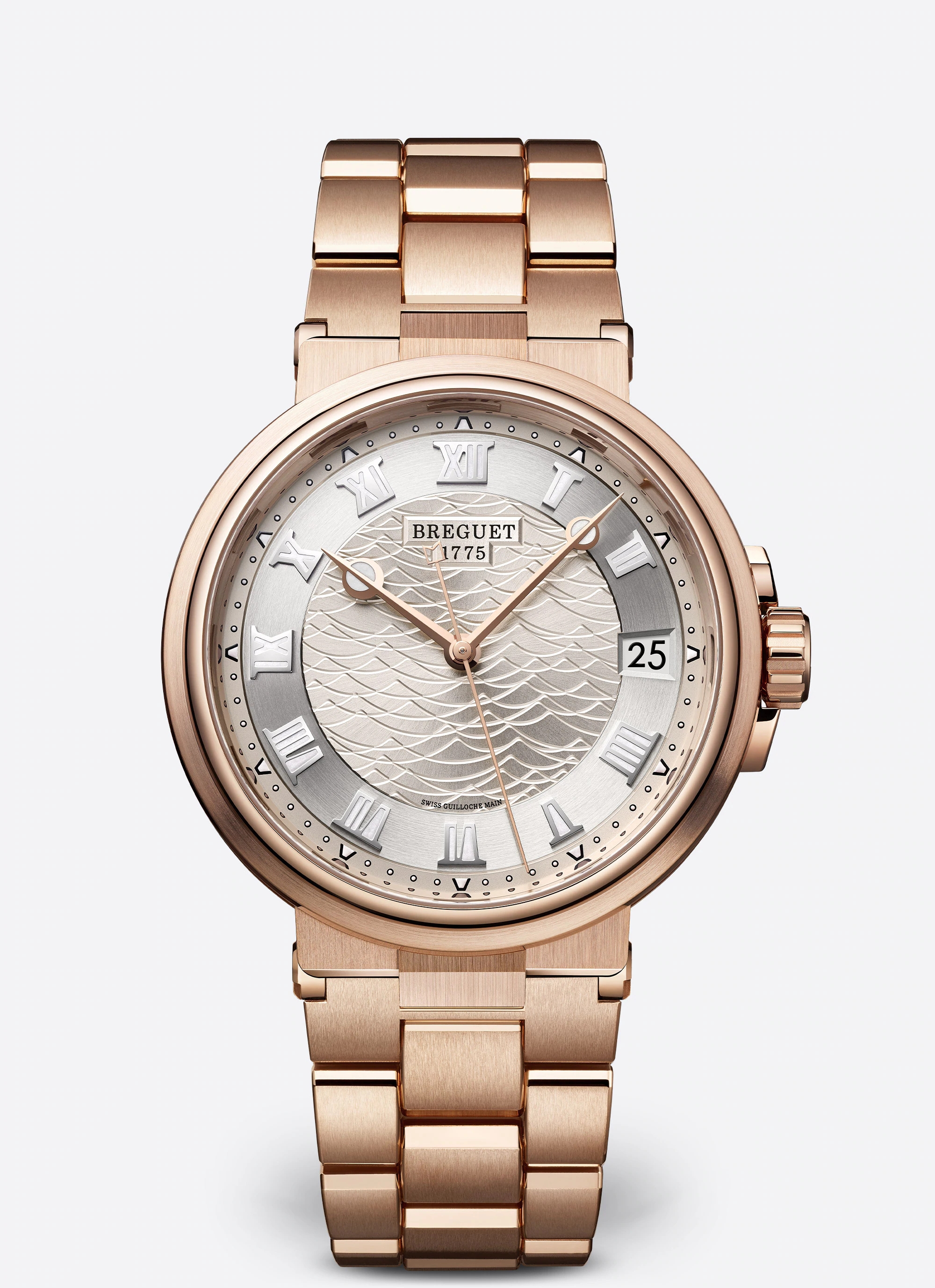 Breguet 5517BR/12/RZ0 : Marine 5517 Rose Gold / Silver / Bracelet