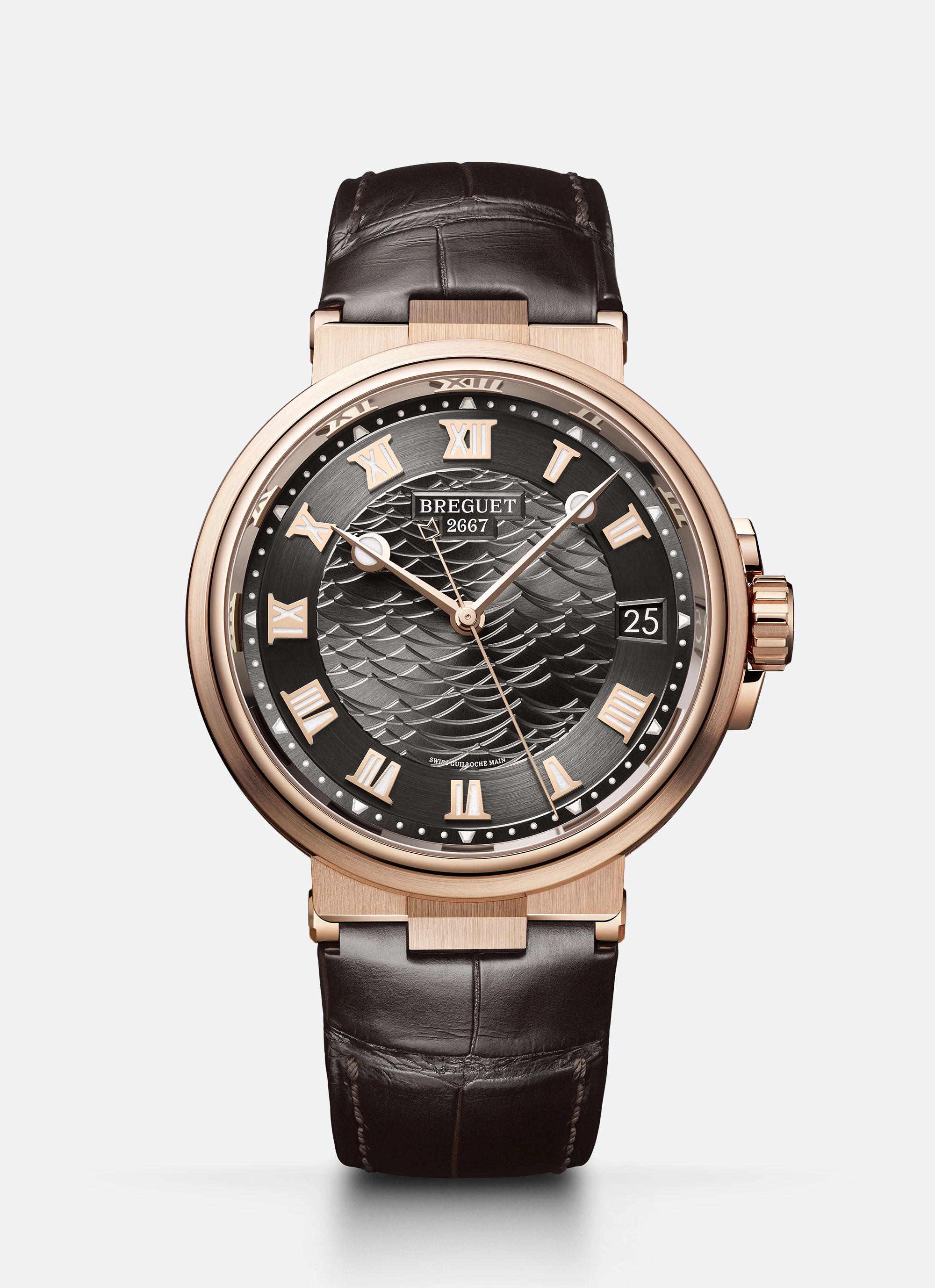 Breguet 5517BR/G3/9ZU : Marine 5517 Rose Gold / Slate Grey / Alligator
