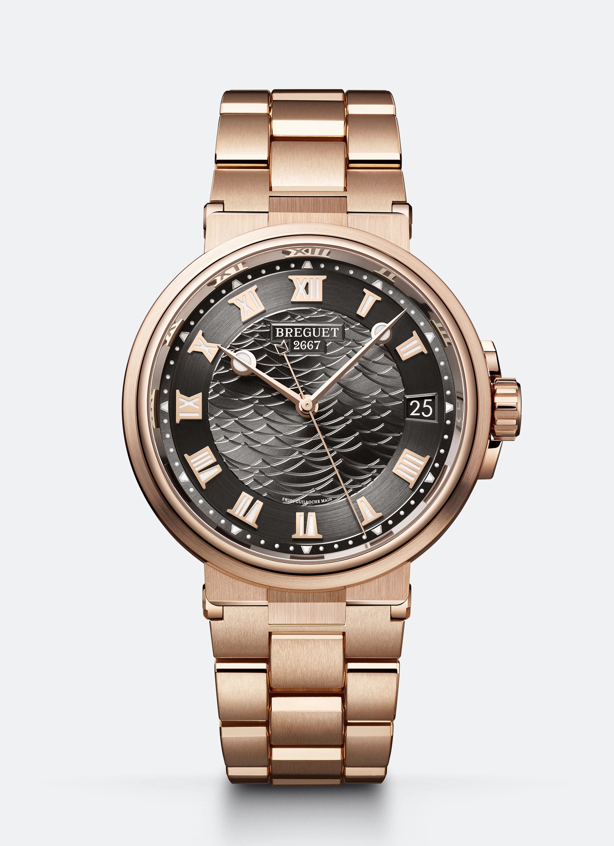Breguet 5517BR/G3/RZ0 : Marine 5517 Rose Gold / Slate Grey / Bracelet