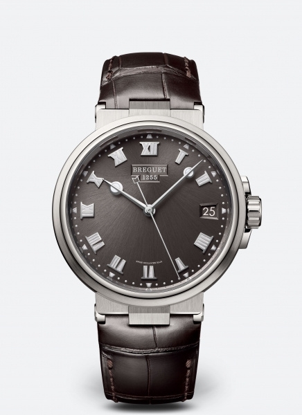 Breguet 5517TI/G2/9ZU : Marine 5517 Titanium / Slate Grey / Alligator
