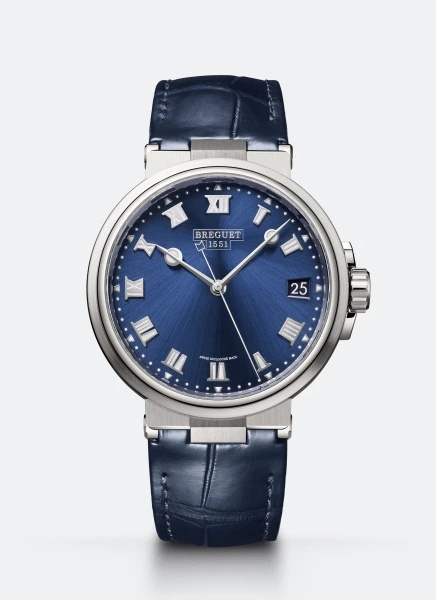 Breguet 5517TI/Y1/9ZU : Marine 5517 Titanium / Blue / Alligator