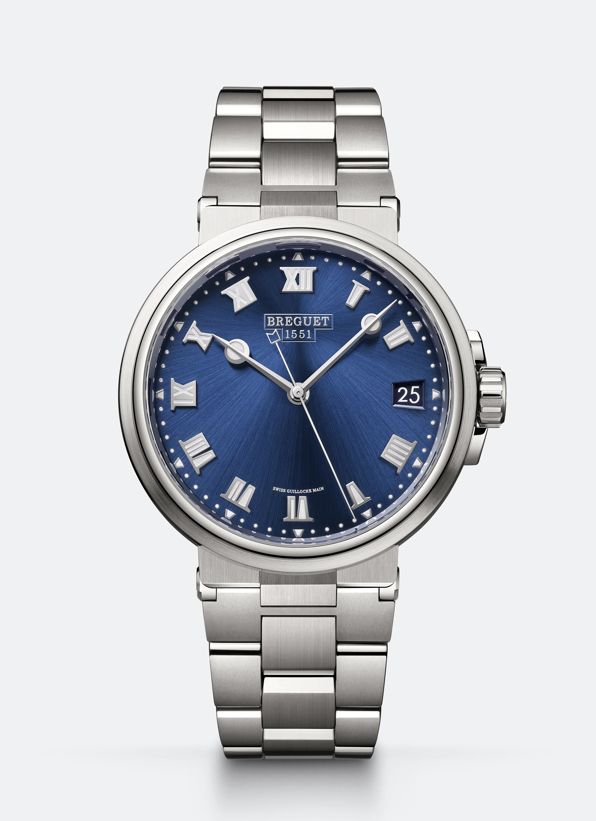 Breguet 5517TI/Y1/TZ0 : Marine 5517 Titanium / Blue / Bracelet