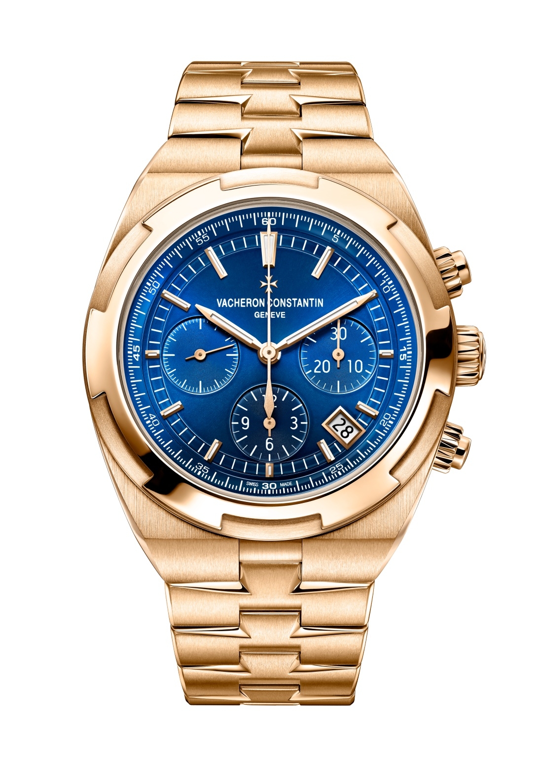 Vacheron Constantin 5520V/210R-B952 : Overseas Chronograph Pink Gold / Blue