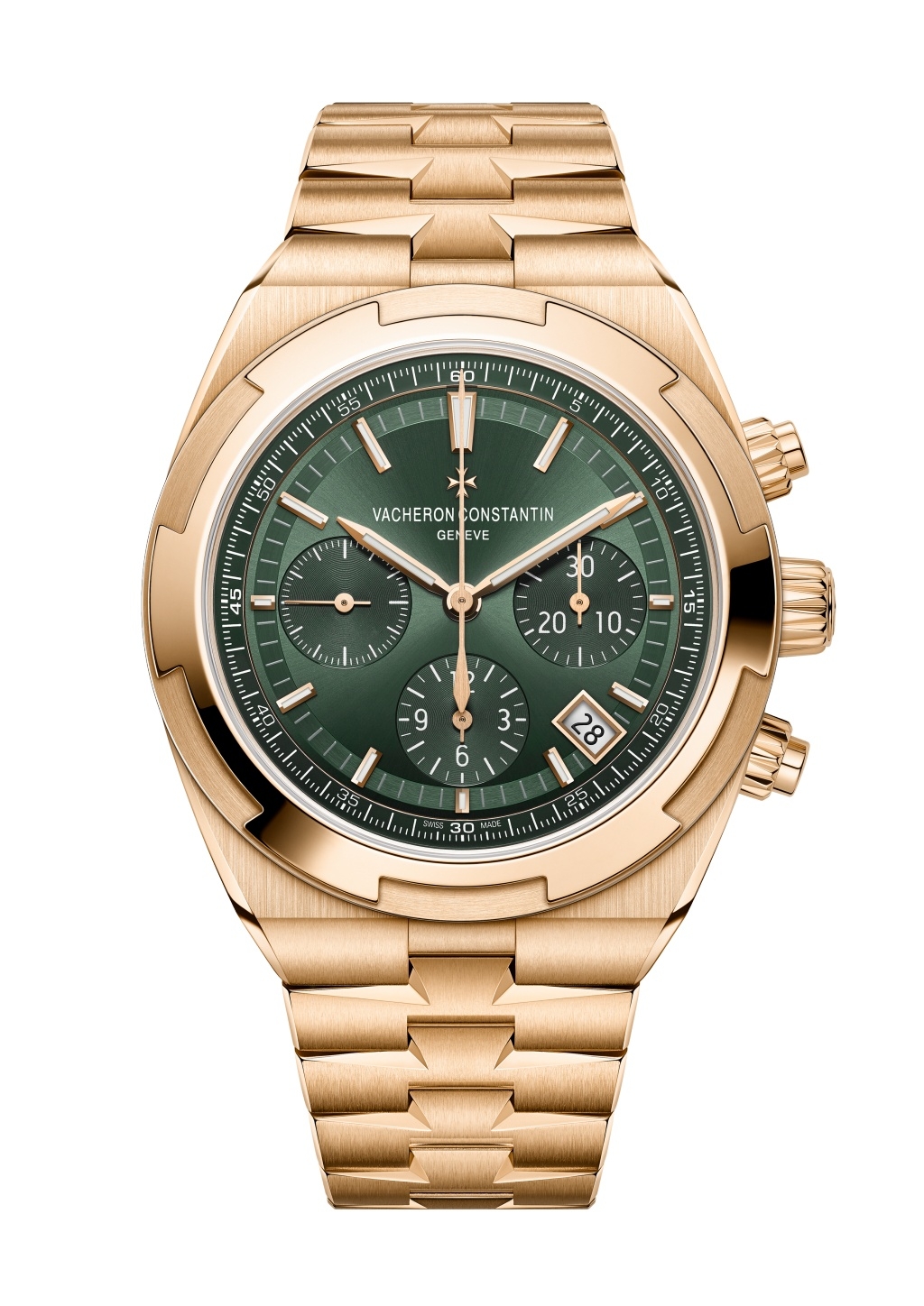 Vacheron Constantin 5520V/210R-B966 : Overseas Chronograph Pink Gold / Green