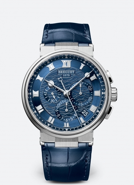 Breguet 5527BB/Y2/9WV : Marine Chronograph 5527 White Gold / Blue / Alligator