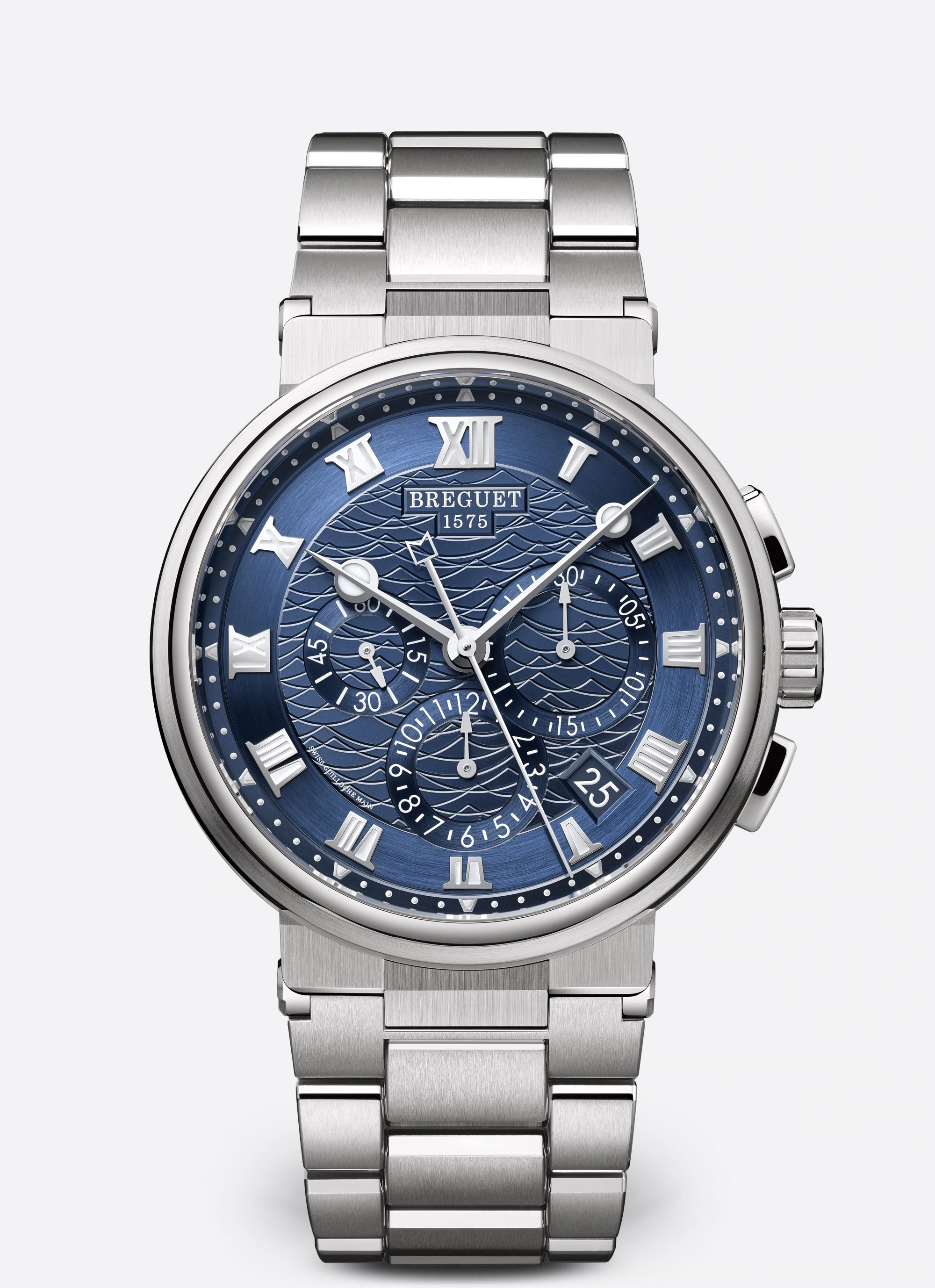 Breguet 5527BB/Y2/BW0 : Marine Chronograph 5527 White Gold / Blue / Bracelet
