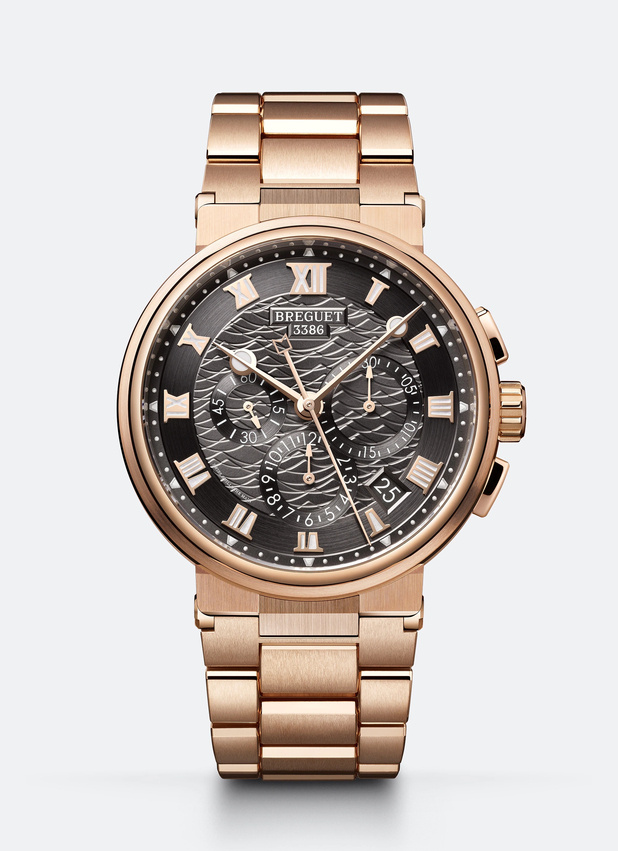 Breguet 5527BR/G3/RW0 : Marine Chronograph 5527 Rose Gold / Grey / Bracelet