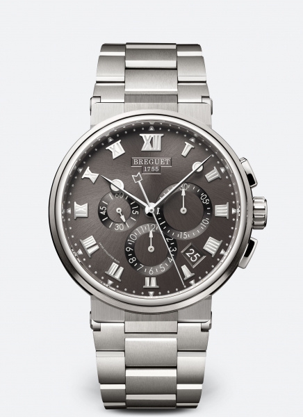 Breguet 5527TI/G2/TW0 : Marine Chronograph 5527 Titanium / Grey / Bracelet