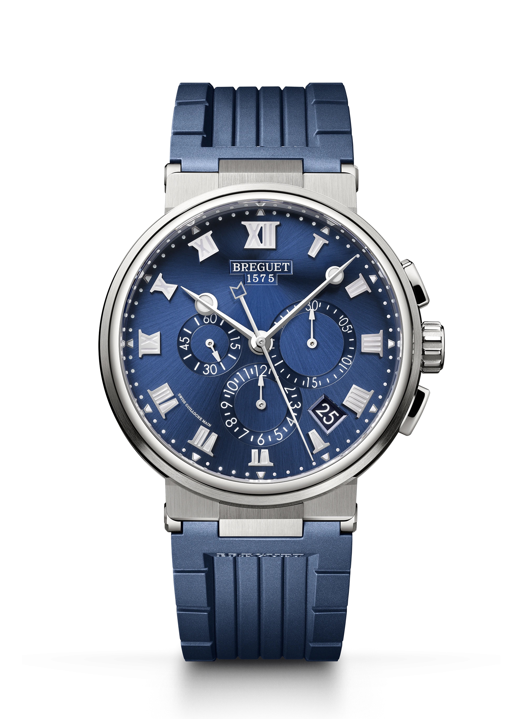 Breguet 5527TI/Y1/5WV : Marine Chronograph 5527 Titanium / Blue / Rubber