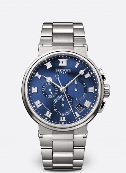 Breguet 5527TI/Y1/TW0 : Marine Chronograph 5527 Titanium / Blue / Bracelet