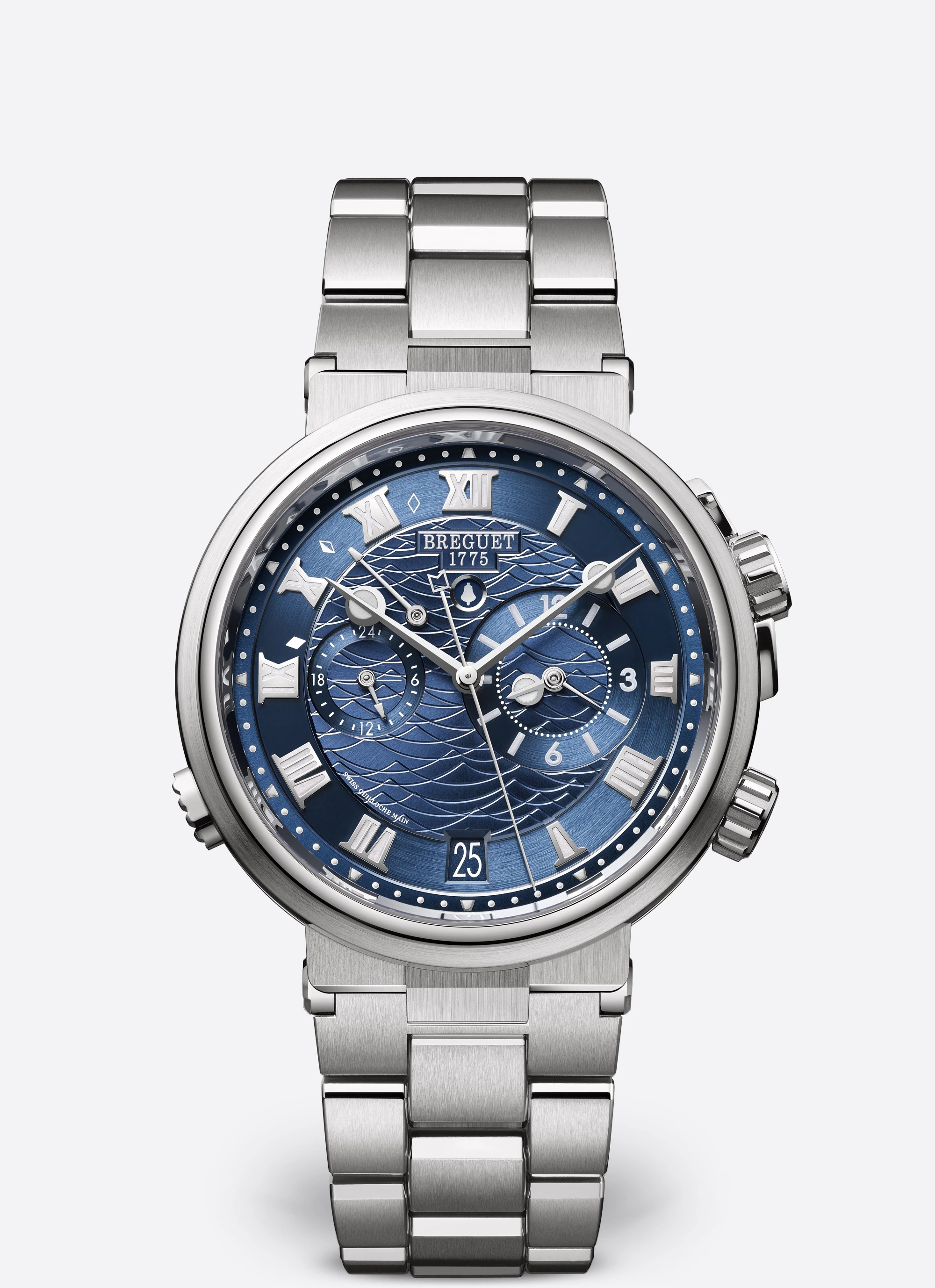 Breguet 5547BB/Y2/BZ0 : Marine Alarme Musicale White Gold / Blue / Bracelet