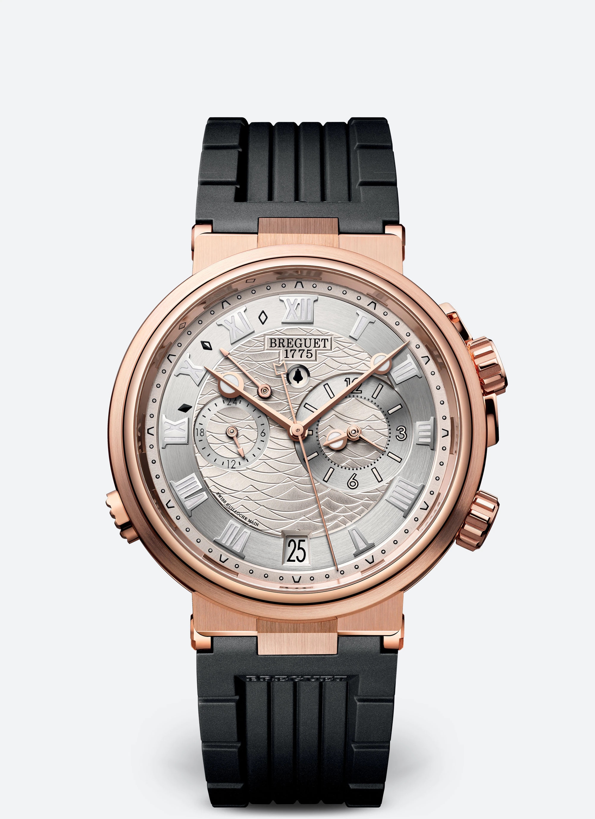 Breguet 5547BR/12/5ZU : Marine Alarme Musicale Rose Gold / Silver / Rubber