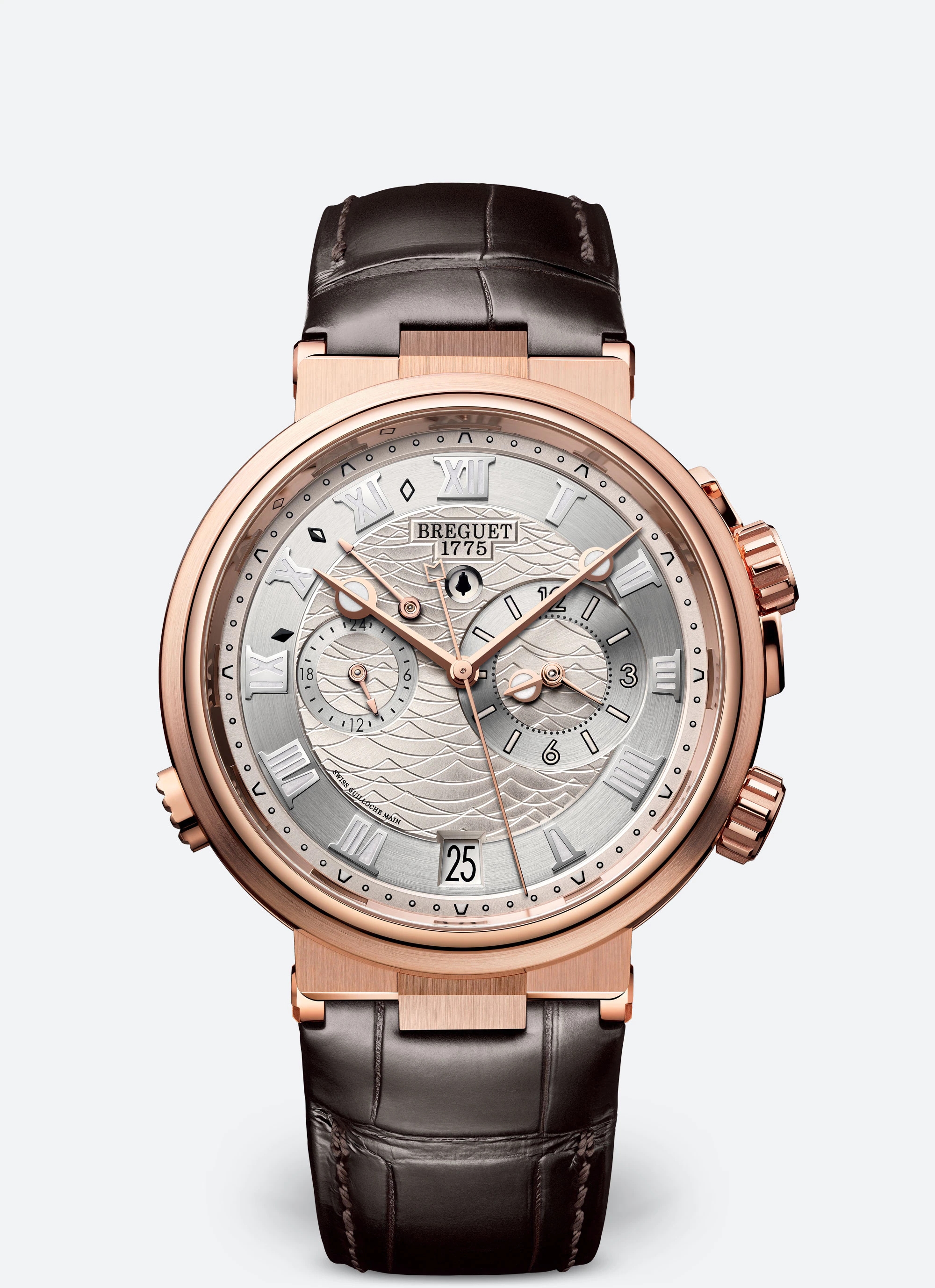 Breguet 5547BR/12/9ZU : Marine Alarme Musicale Rose Gold / Silver / Alligator