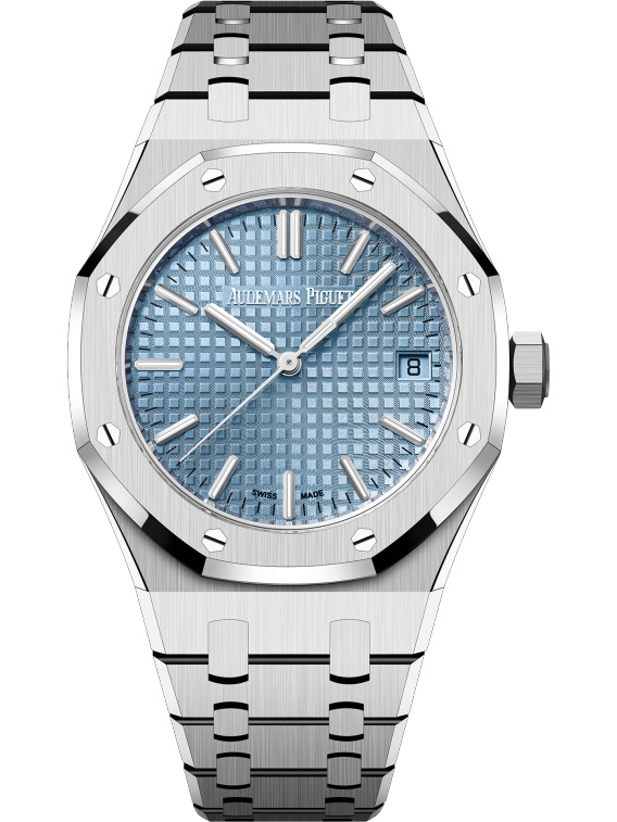 Audemars Piguet 5550ST.OO.1356ST.08 : Royal Oak Selfwinding 37 Stainless Steel / Ice Blue