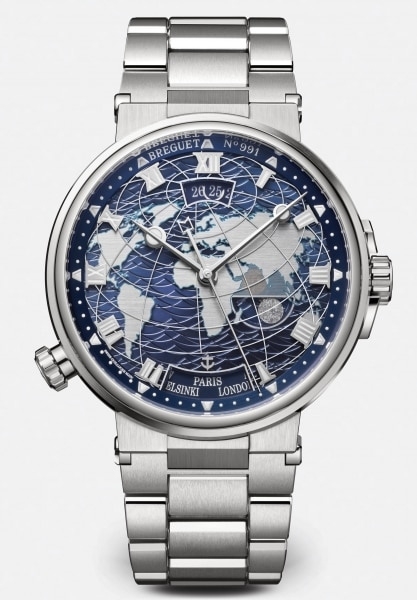 Breguet 5557BB/YS/BW0 : Marine Hora Mundi 5557 White Gold / Blue / Bracelet