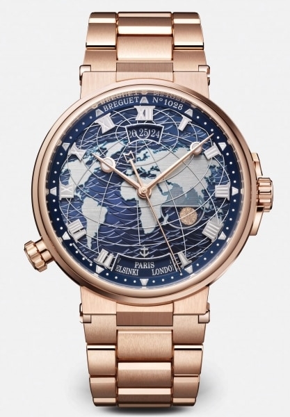Breguet 5557BR/YS/RW0 : Marine Hora Mundi 5557 Rose Gold / Blue / Bracelet