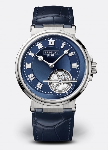 Breguet 5577PT/Y2/9WV : Marine Tourbillon 5577 Platinum / Blue / Alligator