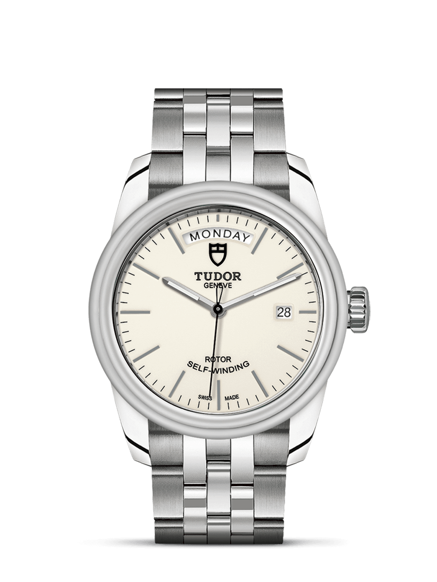Tudor 56000-0181 : Glamour Day + Date Stainless Steel / Opaline/ Bracelet