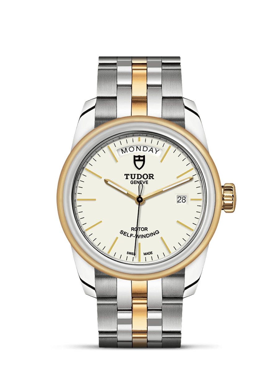 Tudor 56003-0112 : Glamour Day + Date Stainless Steel / Yellow Gold / Opaline/ Bracelet