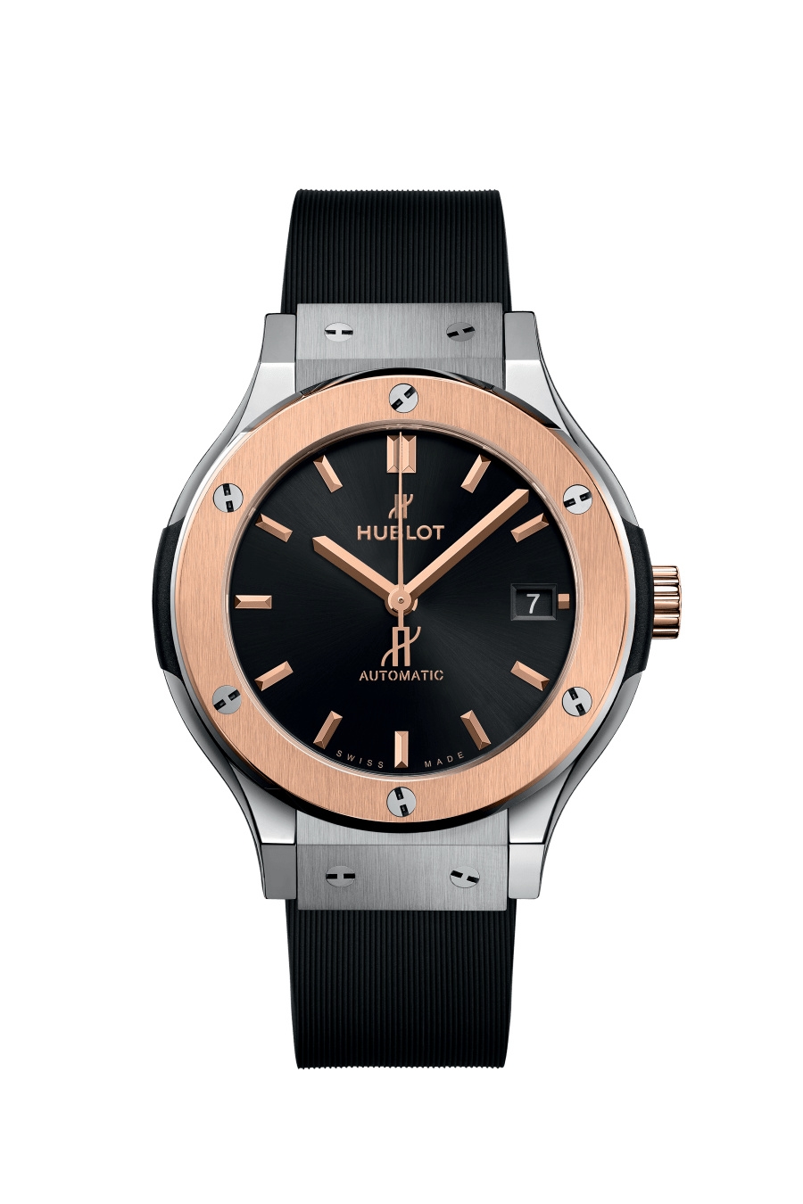 Hublot 565.NO.1480.RX : Classic Fusion 38 Titanium - King Gold / Black / Rubber