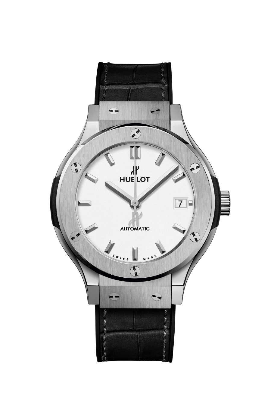 Hublot 565.NX.2611.LR : Classic Fusion 38 Titanium / Opaline / Alligator