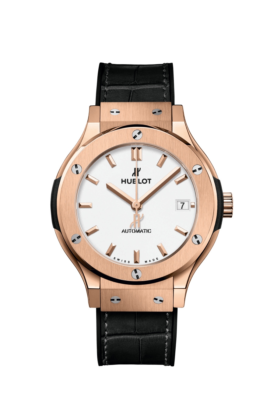 Hublot 565.OX.2611.LR : Classic Fusion 38 King Gold / Opalin / Alligator