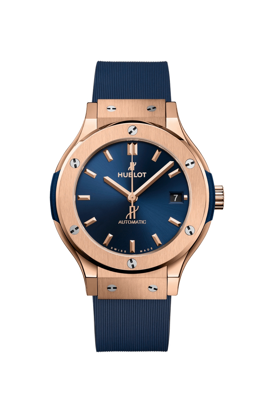 Hublot 565.OX.7180.RX : Classic Fusion 38 King Gold / Blue / Alligator