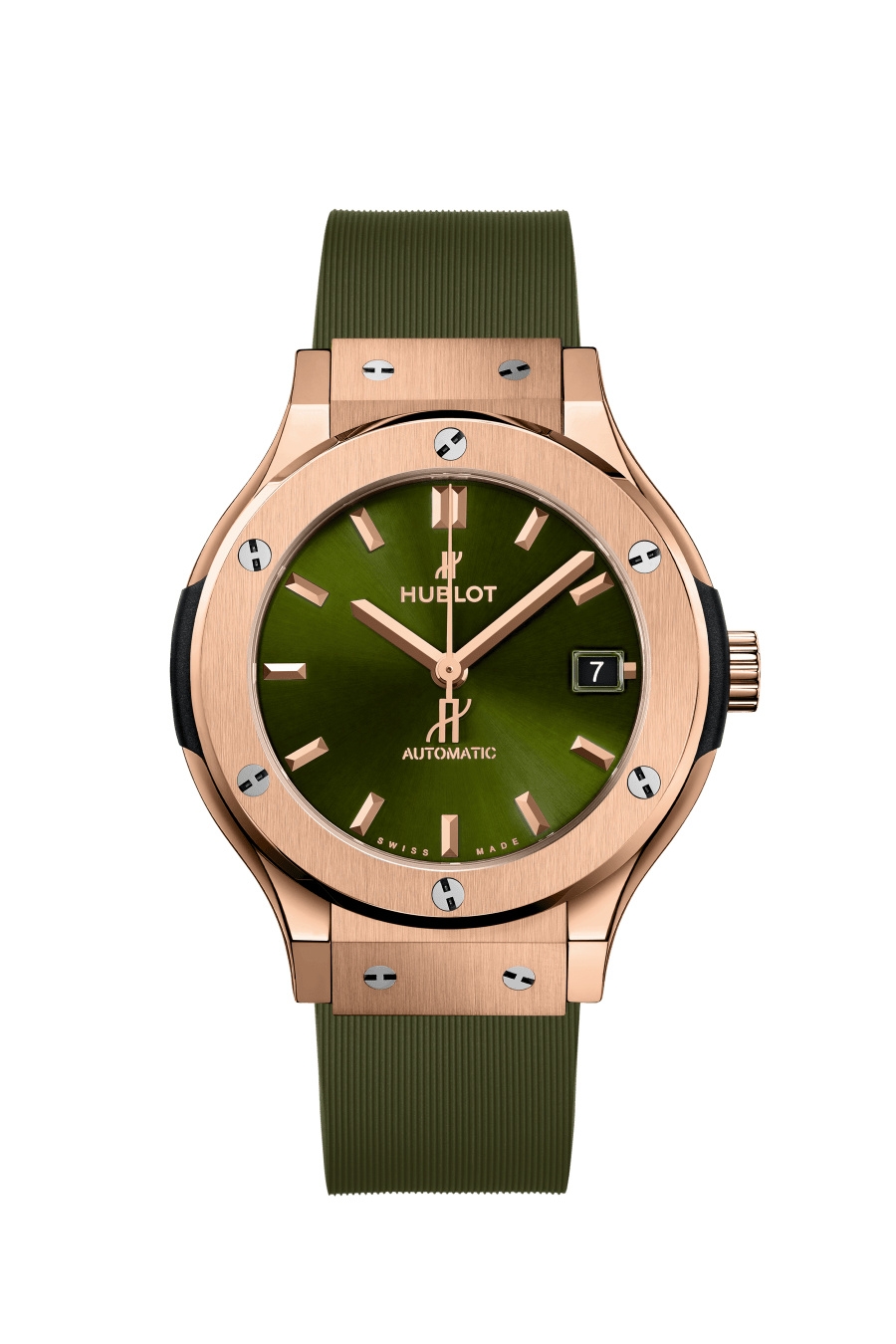 Hublot 565.OX.8980.RX : Classic Fusion 38 King Gold / Green / Alligator