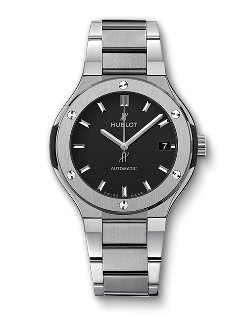 Hublot 568.NX.1170.NX : Classic Fusion 38 Titanium / Black / Bracelet