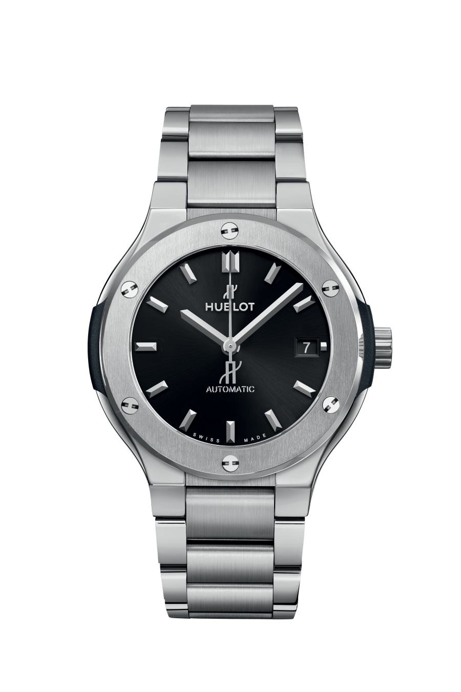 Hublot 568.NX.1470.NX : Classic Fusion 38 Titanium / Black / Bracelet