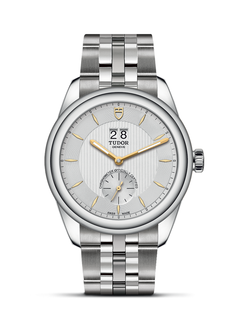Tudor 57100-0002 : Glamour Double Date Stainless Steel / Silver-Gold / Bracelet