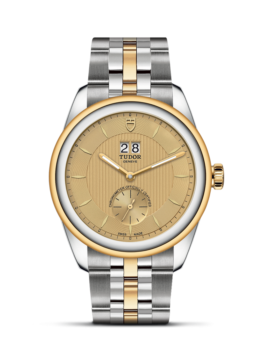 Tudor 57103-0003 : Glamour Double Date Stainless Steel / Yellow Gold / Champagne/ Bracelet