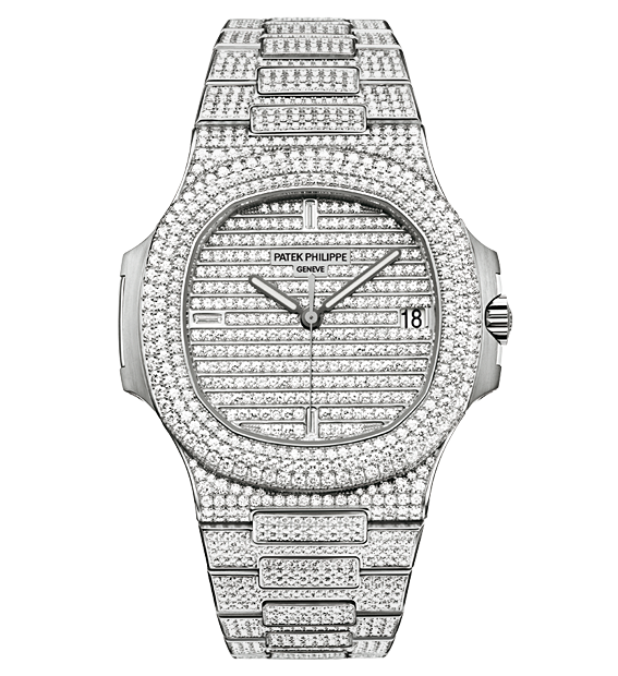 Patek Philippe 5719/1G-001 : Nautilus 5719 White Gold Full Diamond