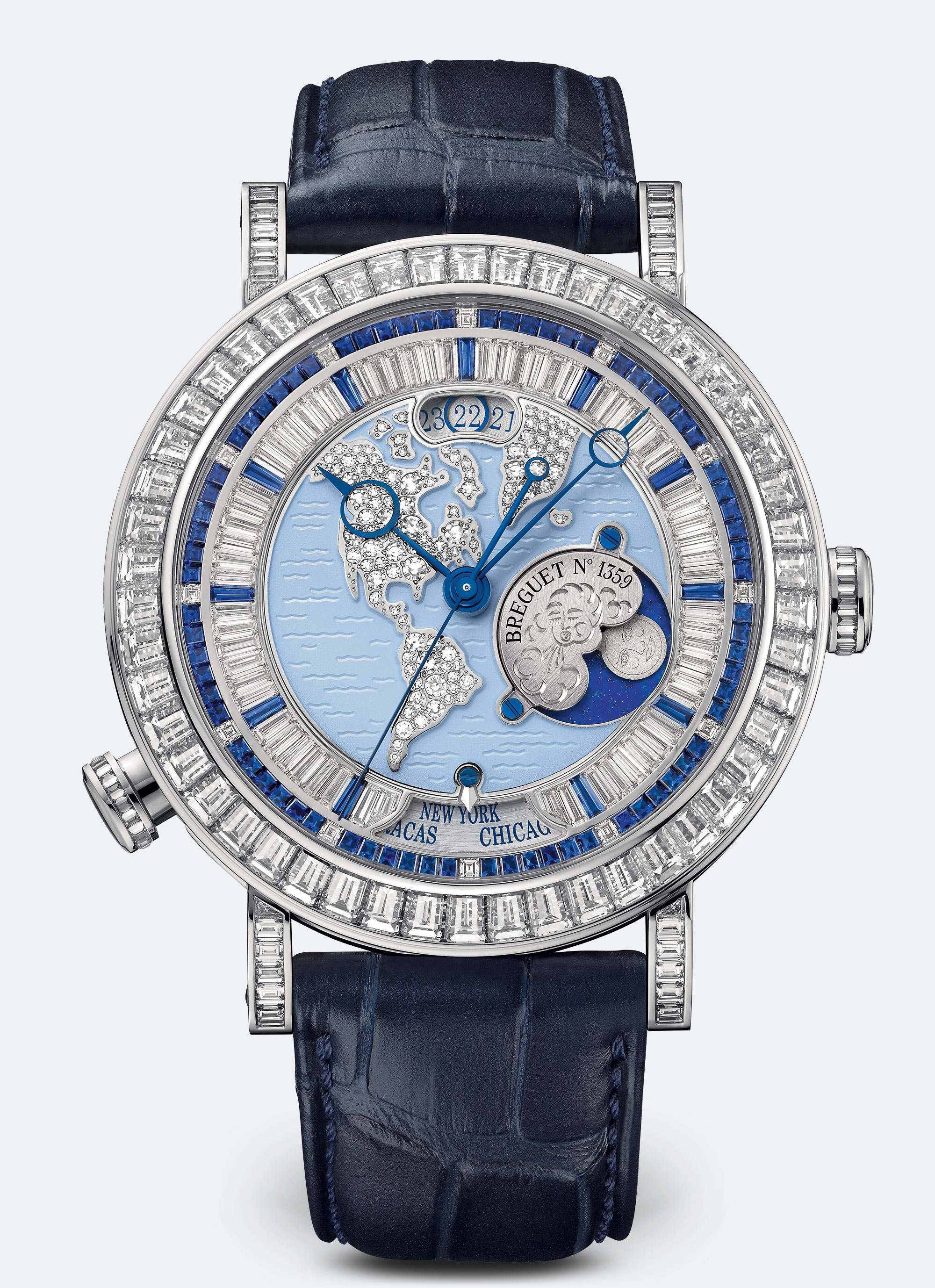 Breguet 5719PT/US/9ZV/DD0D : Classique Hora Mundi 5719 Platinum / America