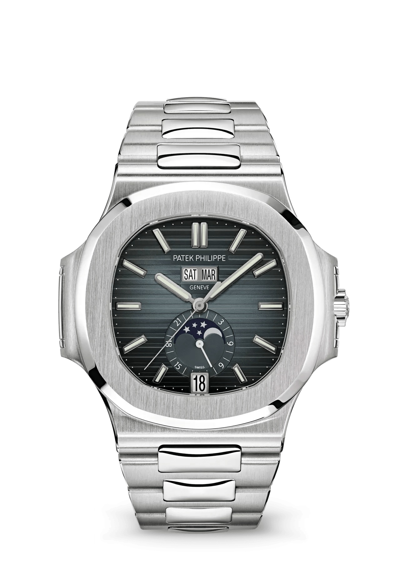 Patek Philippe 5726/1A-014 : Nautilus 5726 Stainless Steel / Blue