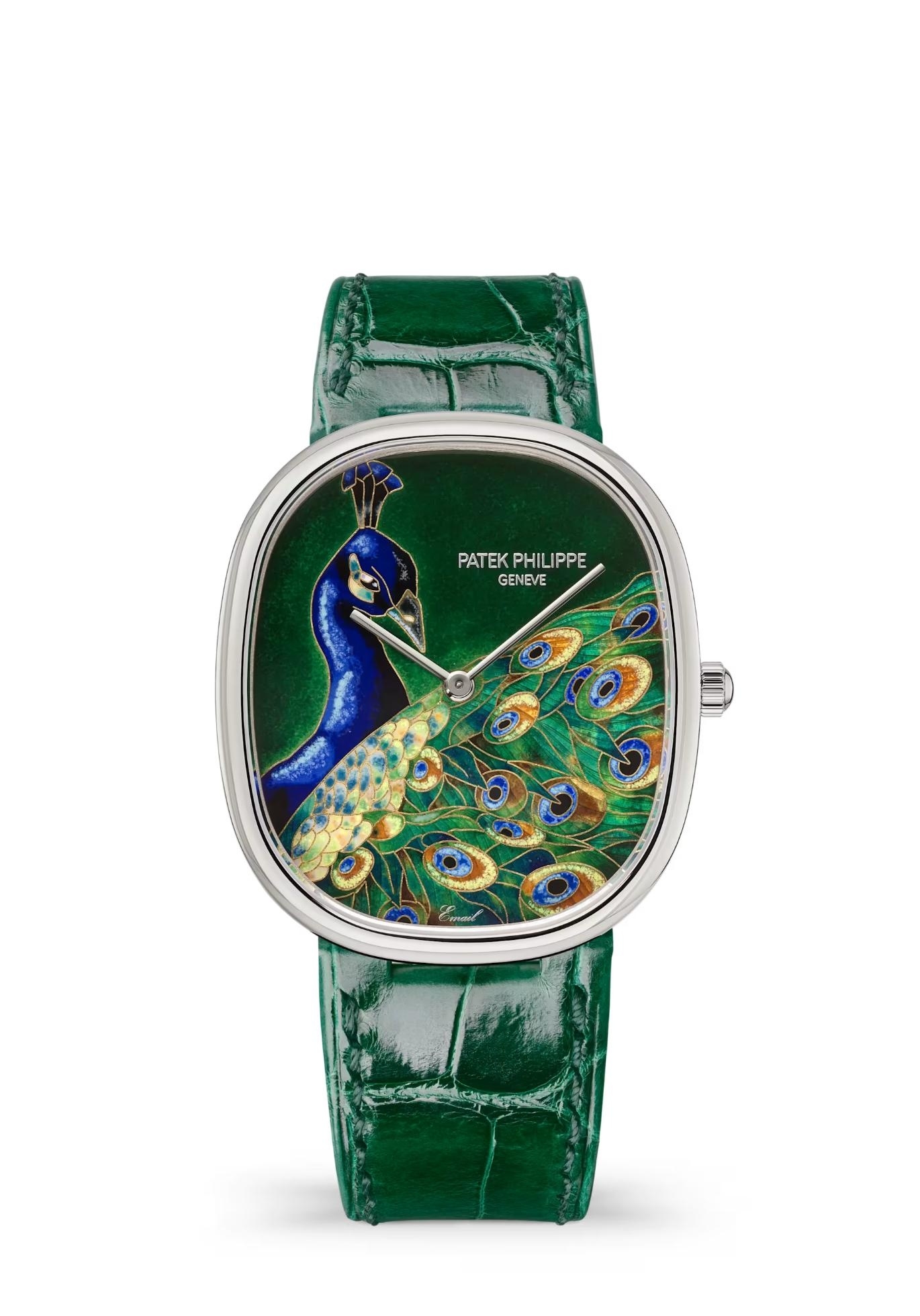Patek Philippe 5738/50G-041 : Golden Ellipse 5738 White Gold / Blue Peacock