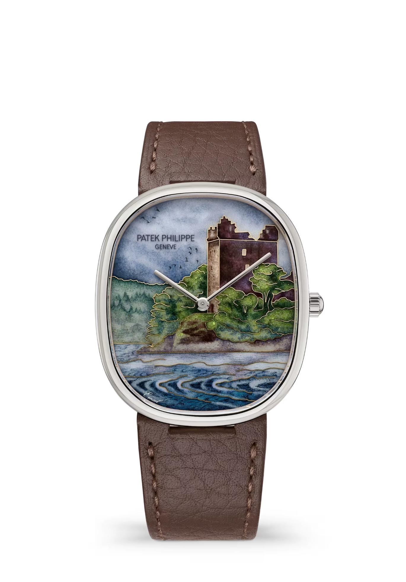 Patek Philippe 5738/50G-042 : Golden Ellipse 5738 White Gold / Legendary Castle