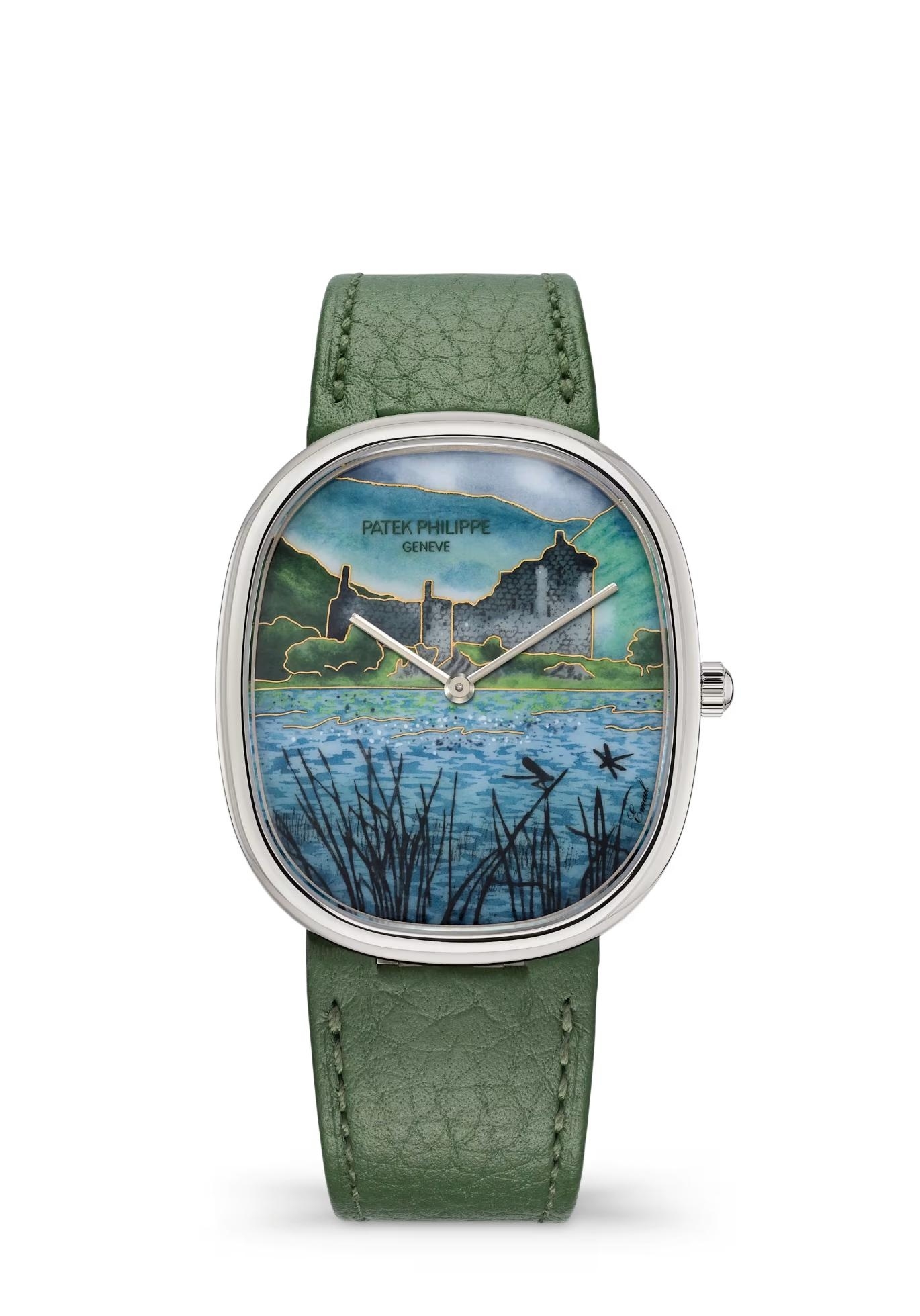 Patek Philippe 5738/50G-043 : Golden Ellipse 5738 White Gold / Highland Castle