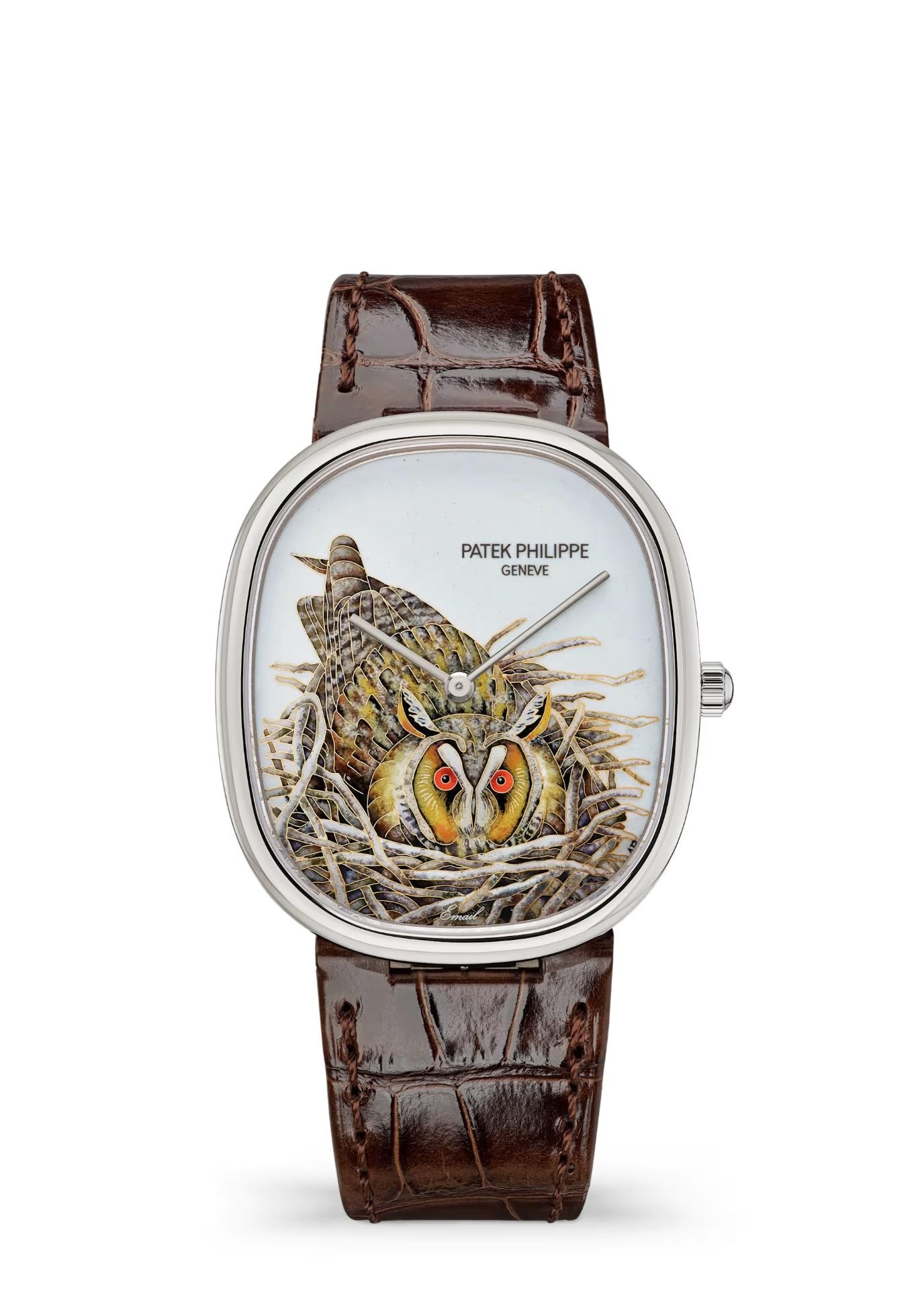 Patek Philippe 5738/50G-049 : Golden Ellipse 5738 White Gold / Brown Owl