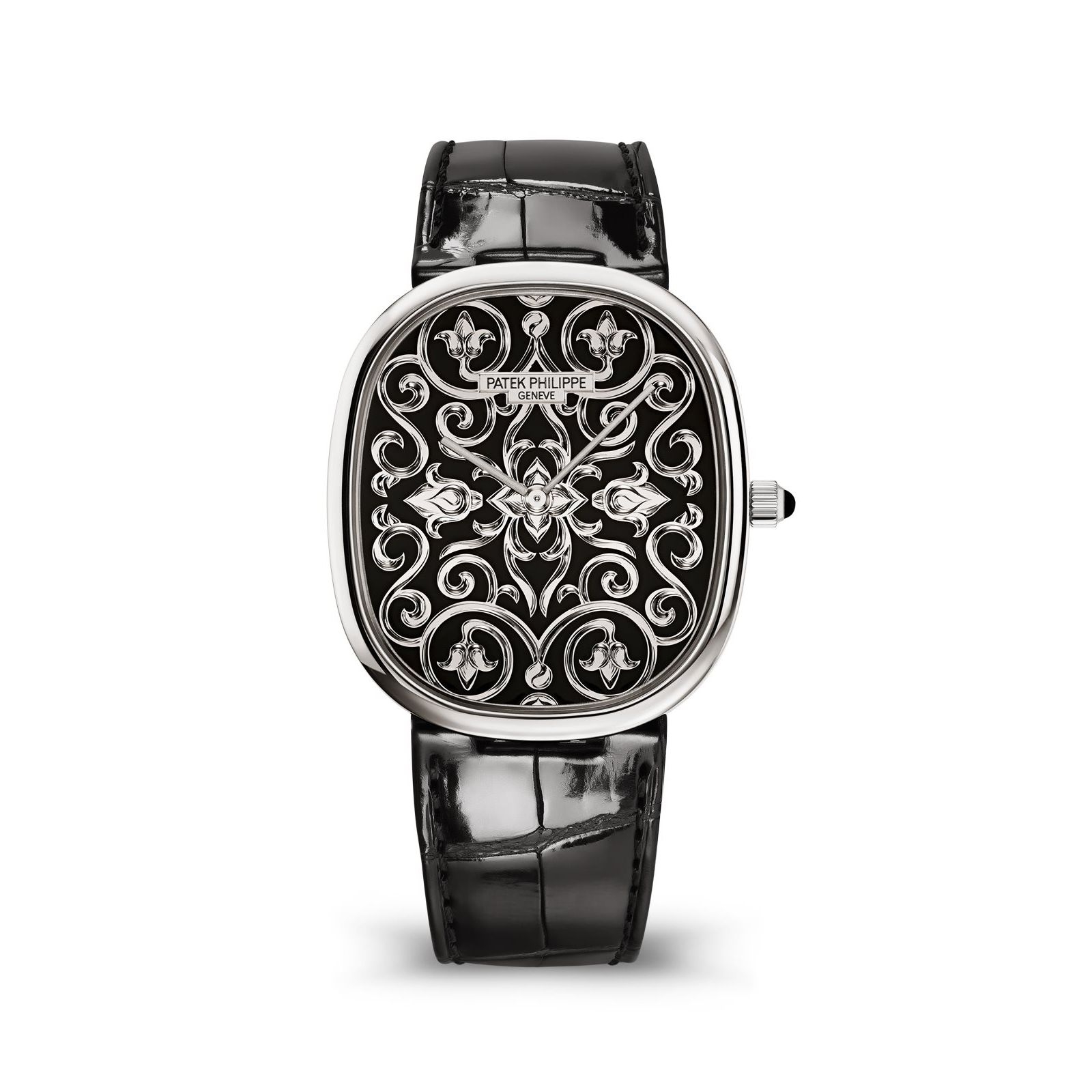 Patek Philippe 5738/51G-001 : Golden Ellipse 5738 White Gold / Arabesques and Volutes