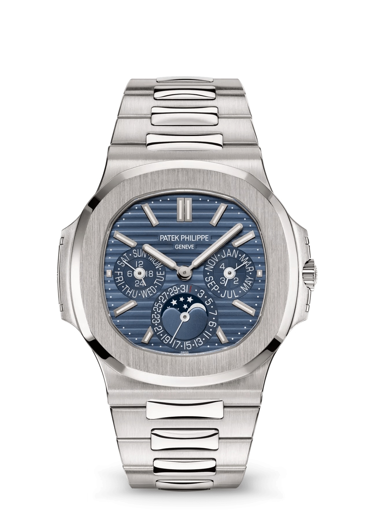 Patek Philippe 5740/1G-001 : Nautilus Perpetual Calendar 5740 White Gold / Blue