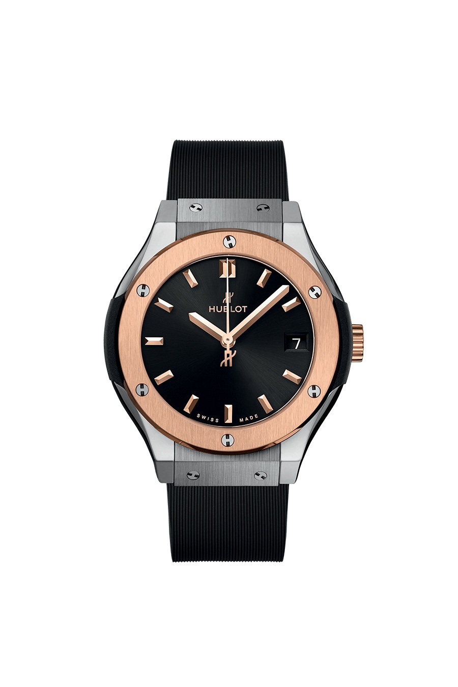 Hublot 581.NO.1480.RX : Classic Fusion 33 Titanium - King Gold / Black / Rubber
