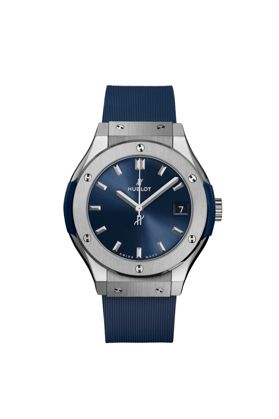 Hublot 581.NX.7170.RX : Classic Fusion 33 Titanium / Blue / Rubber
